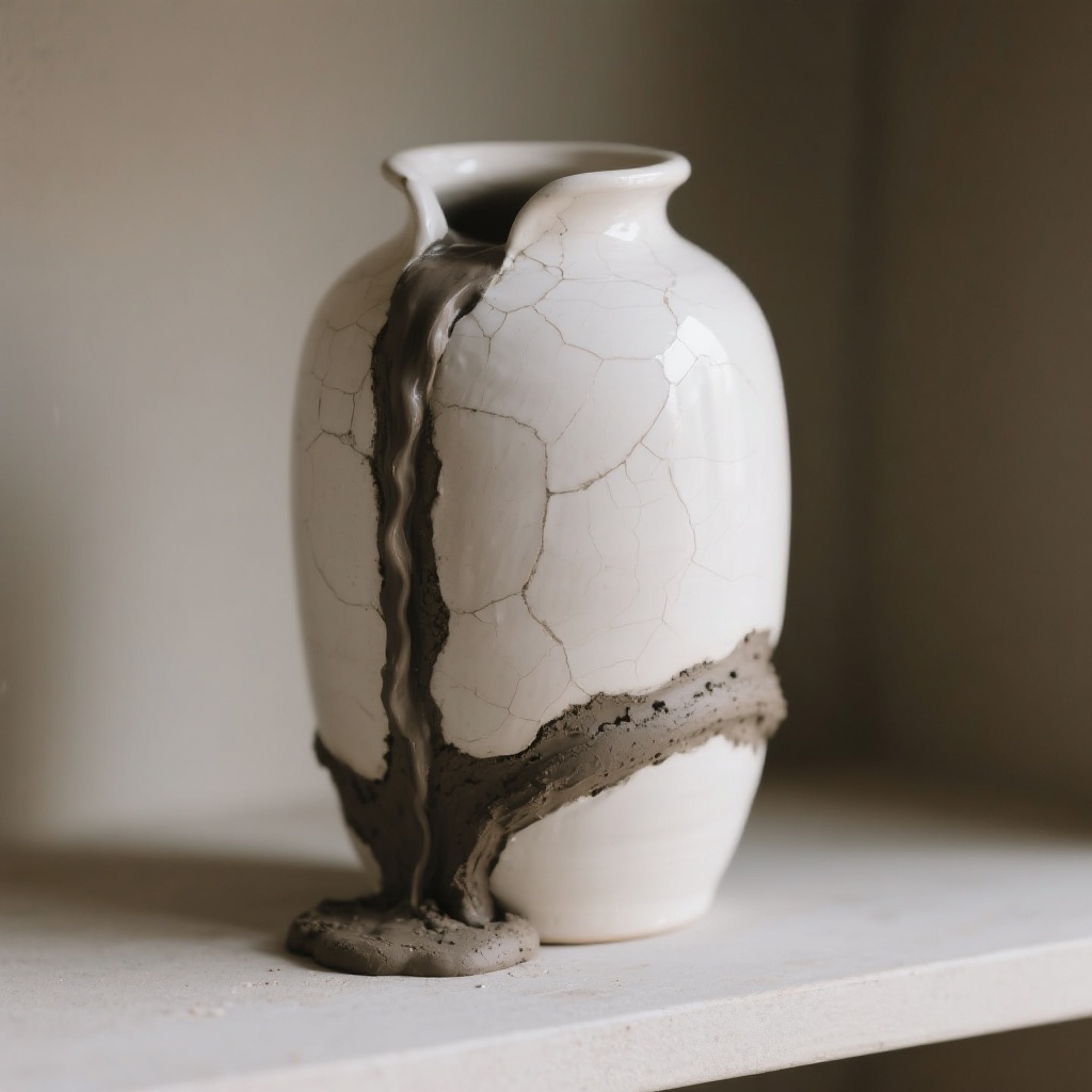 Ghost Pottery: Self-Pouring Vase � a vase caught in the act of pouring itself